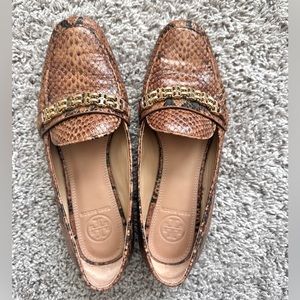 Tory Burch snakeskin clog mule kitten heels size 5 in women’s